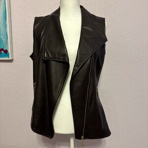 Brown Asymmetrical Vest